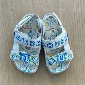 Zara Kids Mickey Mouse Sandals - White and Blue
